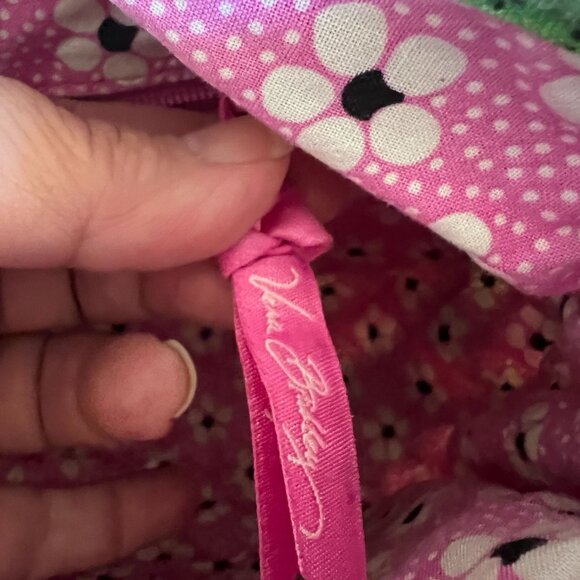 Vera Bradley Floral Pink & Green Quilted Shoulder Bag With Adjustable Strap - Picture 7 of 10